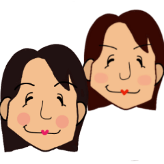 Twins greeting sticker