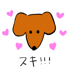 a sticker of dachshund