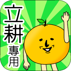 【立耕】專用 名字貼圖 橘子