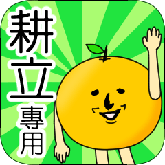 【耕立】專用 名字貼圖 橘子