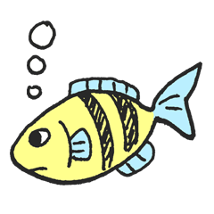 シニカル魚のスタンプ
