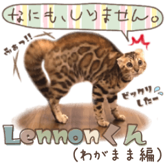 Bengal cats Lennon Sticker part2