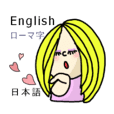 English & Japanese & alphabet Stickers