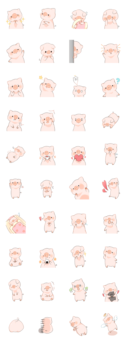 Cute pig Sticker !!
