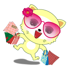 Yellow cat's go to exciting holiday!