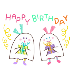 ハッピーバースデーおばけちゃん Line スタンプ Line Store ハッピーバースデーおばけちゃん Line スタンプ Line Store