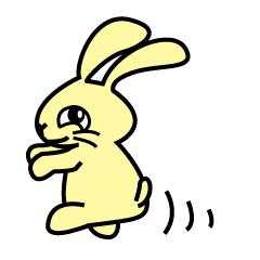 Rabbit character Sticker ~funny rabbit~