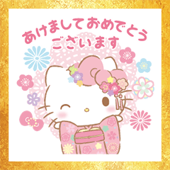 Hello Kitty New Year's Omikuji Stickers
