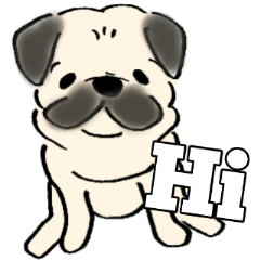 Pug Addiction Sticker - ENG -