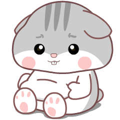 Cute Grey Hamster 2 : Animated