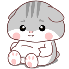 Cute Grey Hamster 2 : Animated