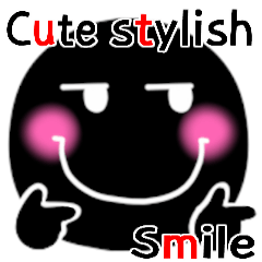 Cute Black Smile Stylish Sticker