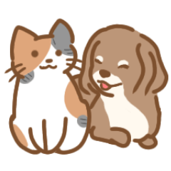 Cute stickers of dogs and cats