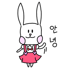 a rabbit in a dress