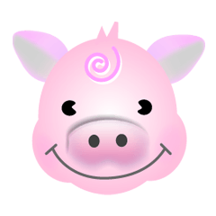 Boo of pink piglets