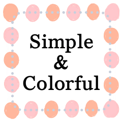 Simple & Colorful message sticker!