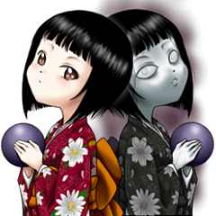 Japanese horror kimono girl