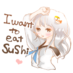 Girl who loves sushi hello