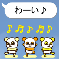 colorful panda message 3