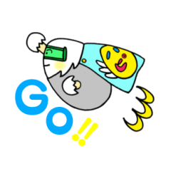 GO!Tamago-chan English stickers
