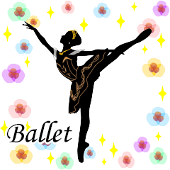 Balletsilhouette Beautiful sticker act.2
