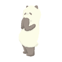 A silent fluffy panda