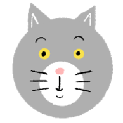 Gray cat 'George' stickers