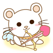 Everyday sticker of white panda cat