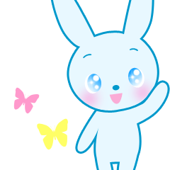 Animated Blue eyes rabbit