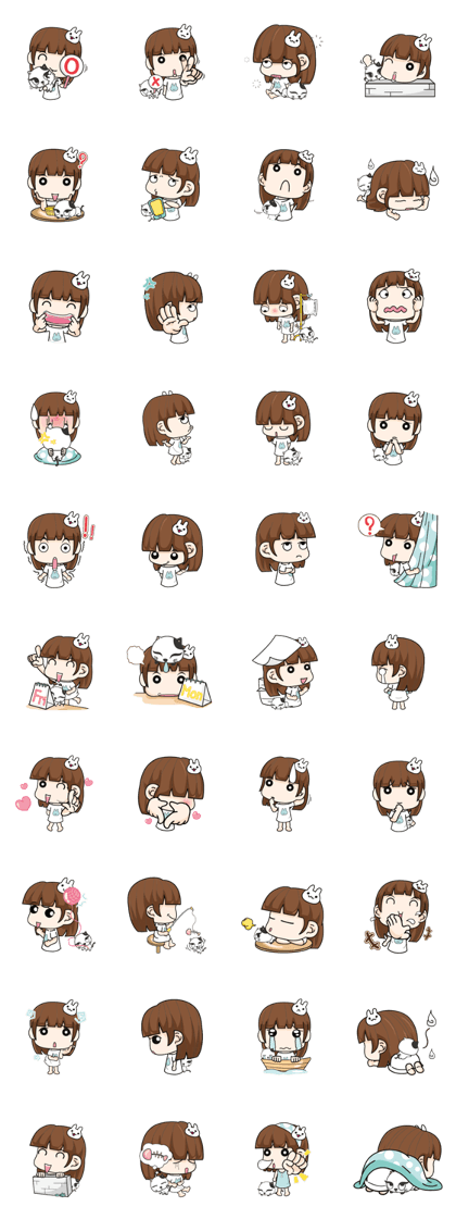 Girl with cute cat. + Girl with cute cat. +