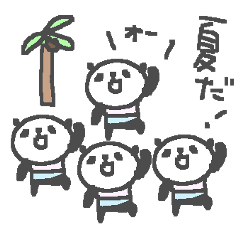 Summer cute panda stickers!