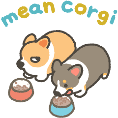 Mean corgi animation sticker