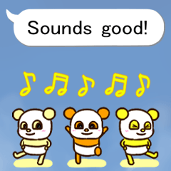 colorful panda Stickers English ver3