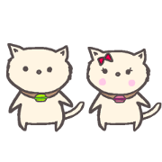 Macaroons bell cat Brother and sister