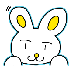 Reply sticker of leisure rabbit (JPN)