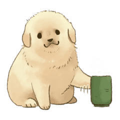 Golden Retriever Puppy 2 Line Stickers Line Store Golden Retriever Puppy 2 Line Stickers Line Store
