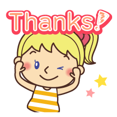 Cute English Sticker of girl. – LINE stickers | LINE STORE