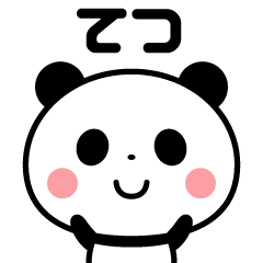Sticker of the panda(tetsu)