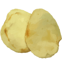 Sticker of potato chips.