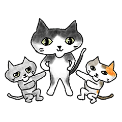 Bicolor cat and friends 2