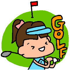 Golf Playing Girl