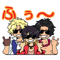 ONE PIECE stickers of Sakazuki brothers