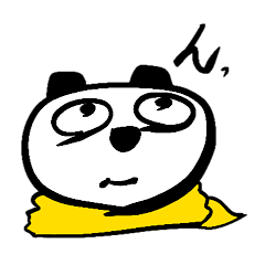 yellow scarf panda2