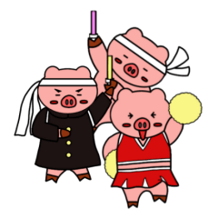 cheering pig's