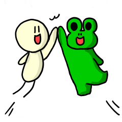 green frog and his friend 2