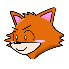 Fox's face Sticker by shigeki