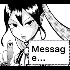 Manga witch message stamp ver01