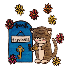 Happy Come Come Sticker(The Fortune Cat)