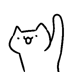 Sticker of a simple cat
