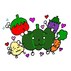 Stickers of vegetables